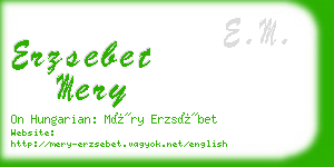 erzsebet mery business card